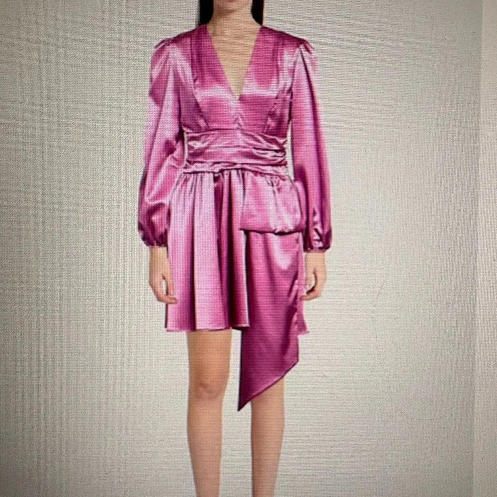 Vanessa Scott Purple Botanical Floral Mini Dress Size SMALL NWT